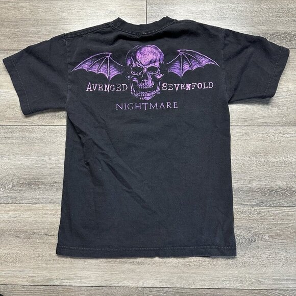 Avenged Sevenfold Nightmare T-Shirt Mens Small Metal Band Double Sided Grave - Picture 2 of 5